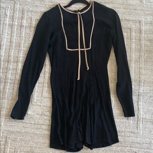 Reformation tie neck mini dress